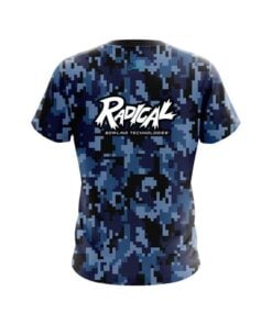 Alternative view of Radical Digital Camo Blue CoolWick Bowling Jersey