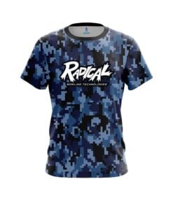 Radical Digital Camo Blue CoolWick Bowling Jersey