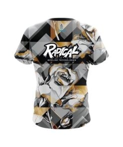 Alternative view of Radical Gold And Black Rose CoolWick Bowling Jersey