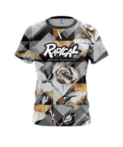 Radical Gold And Black Rose CoolWick Bowling Jersey