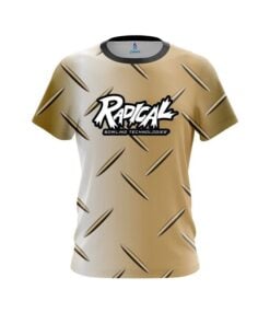 Radical Gold Diamond Plate CoolWick Bowling Jersey