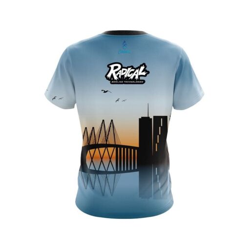 Radical Houston Skyline CoolWick Bowling Jersey - Image 2
