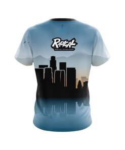 Alternative view of Radical Los Angeles Skyline CoolWick Bowling Jersey