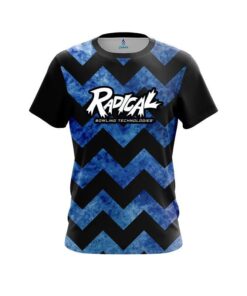Radical Marble Zig Zag Blue CoolWick Bowling Jersey