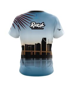 Alternative view of Radical Miami Skyline CoolWick Bowling Jersey