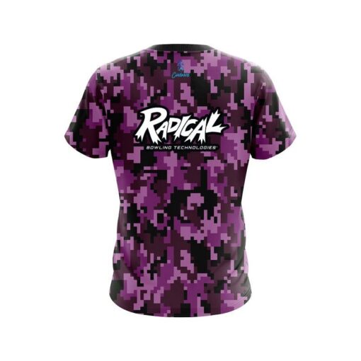 Radical Digital Camo Purple CoolWick Bowling Jersey - Image 2