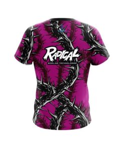 Alternative view of Radical Rock And Roll Pink Thorns CoolWick Bowling Jersey