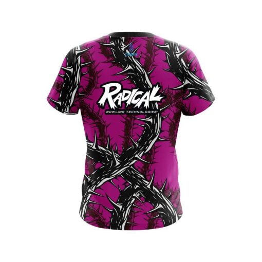 Radical Rock And Roll Pink Thorns CoolWick Bowling Jersey - Image 2