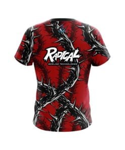 Alternative view of Radical Rock And Roll Red Thorns CoolWick Bowling Jersey