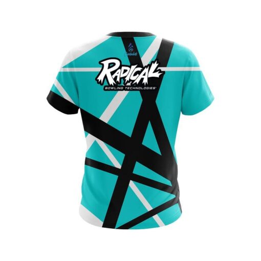 Radical Rocker Teal CoolWick Bowling Jersey - Image 2