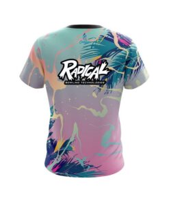 Alternative view of Radical Tropical Ink Splash  CoolWick Bowling Jersey