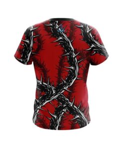 Alternative view of Plain  Rock And Roll Red Thorns  CoolWick Bowling Jersey