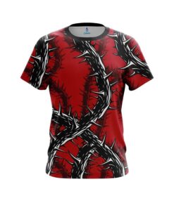 Plain  Rock And Roll Red Thorns  CoolWick Bowling Jersey