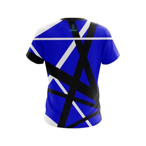 Plain Rocker Blue CoolWick Bowling Jersey - Image 2