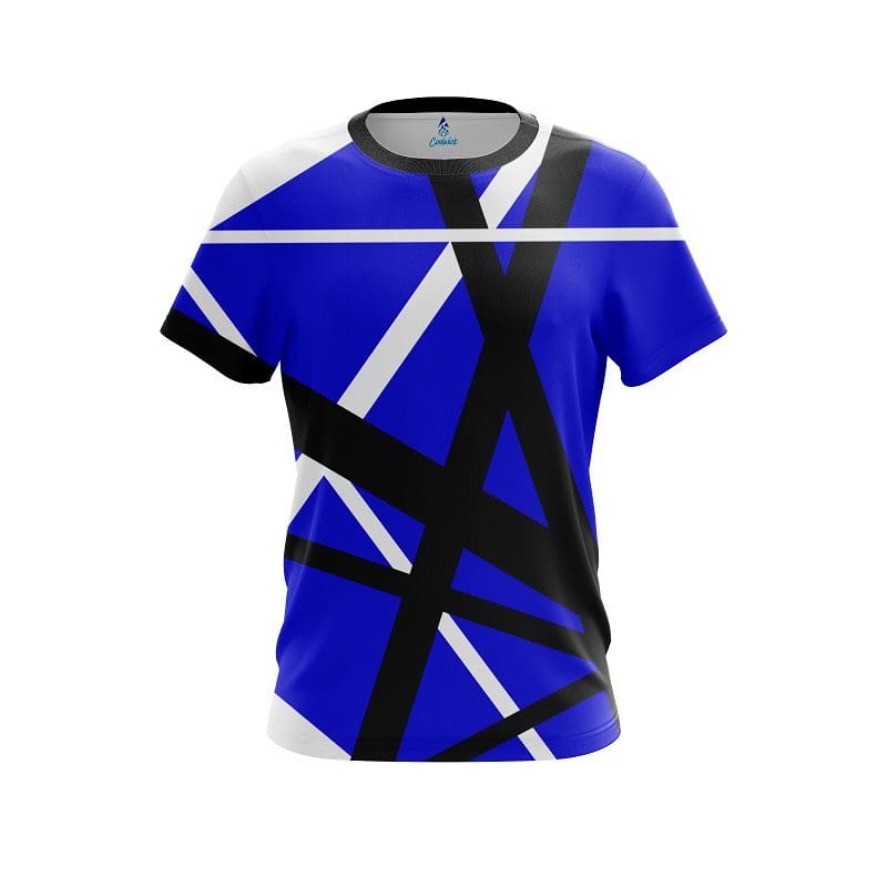 Plain Rocker Blue CoolWick Bowling Jersey