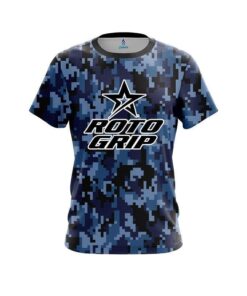 Roto Grip Digital Camo Blue CoolWick Bowling Jersey