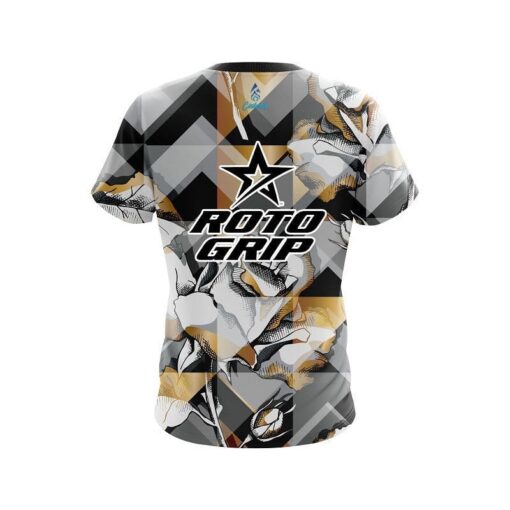 Roto Grip Gold And Black Rose CoolWick Bowling Jersey - Image 2