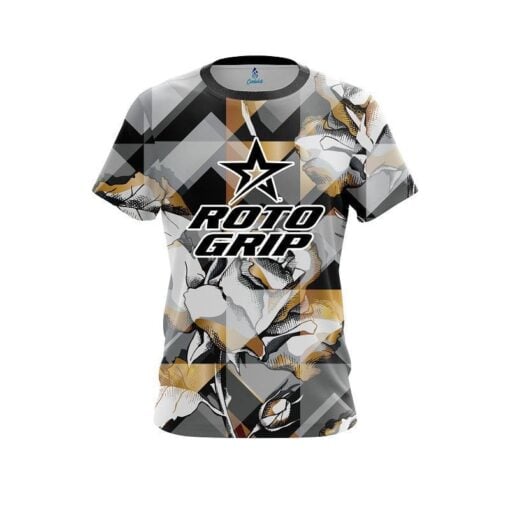 Roto Grip Gold And Black Rose CoolWick Bowling Jersey