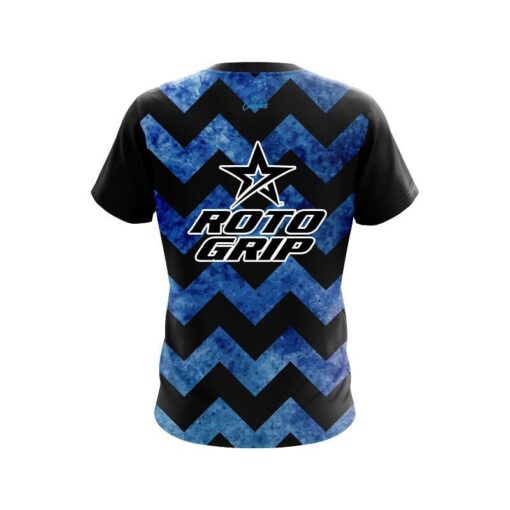 Roto Grip Marble Zig Zag Blue CoolWick Bowling Jersey - Image 2