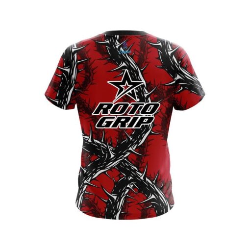 Roto Grip Rock And Roll Red Thorns CoolWick Bowling Jersey - Image 2