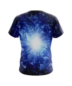 Alternative view of Plain Shattered Glass Blue CoolWick Bowling Jersey