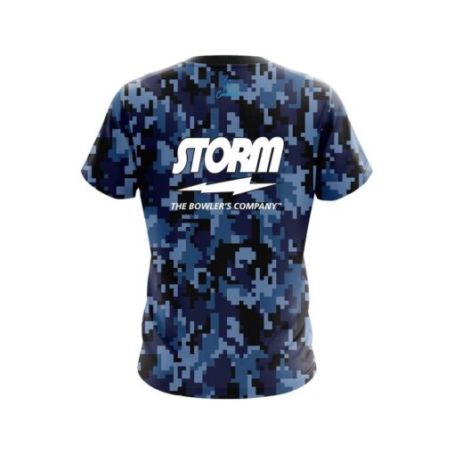 Storm Digital Camo Blue CoolWick Bowling Jersey - Image 2