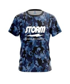 Storm Digital Camo Blue CoolWick Bowling Jersey