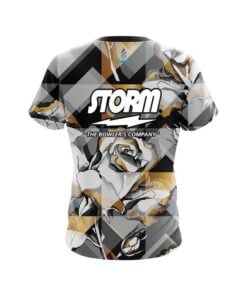 Alternative view of Storm Gold And Black Rose CoolWick Bowling Jersey