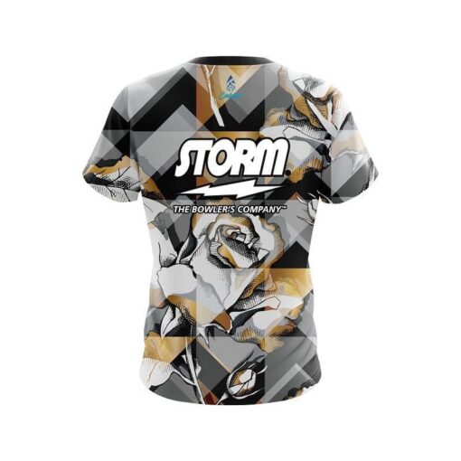Storm Gold And Black Rose CoolWick Bowling Jersey - Image 2