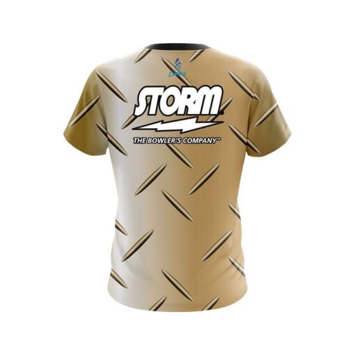 Storm Gold Diamond Plate CoolWick Bowling Jersey - Image 2