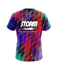 Alternative view of Storm Psychedelic Electric Wave CoolWick Bowling Jersey