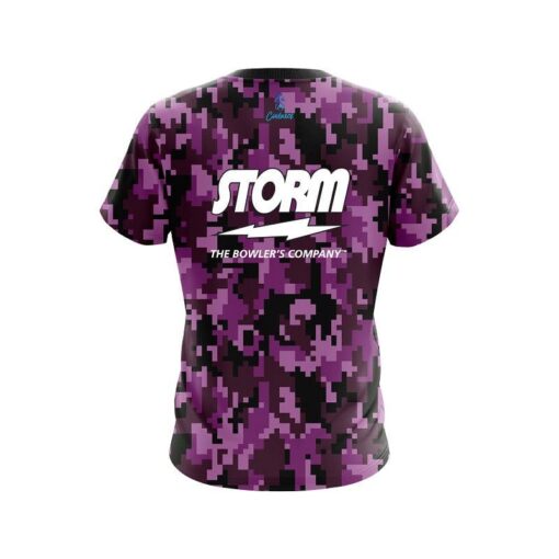 Storm Digital Camo Purple CoolWick Bowling Jersey - Image 2