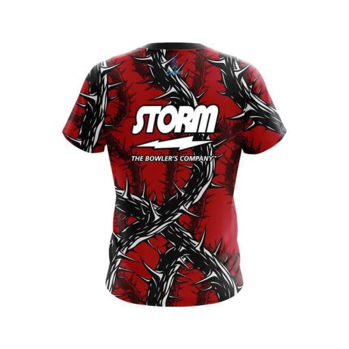 Storm  Rock And Roll Red Thorns CoolWick Bowling Jersey - Image 2