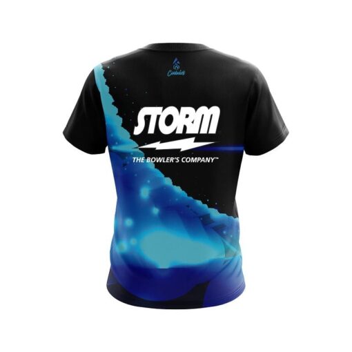 Storm Space Pixel Mountain CoolWick Bowling Jersey - Image 2