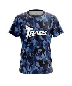 Track Digital Camo Blue CoolWick Bowling Jersey