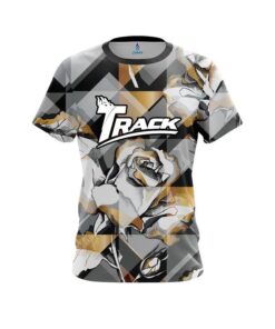 Track Gold And Black Rose CoolWick Bowling Jersey