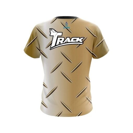 Track Gold Diamond Plate CoolWick Bowling Jersey - Image 2