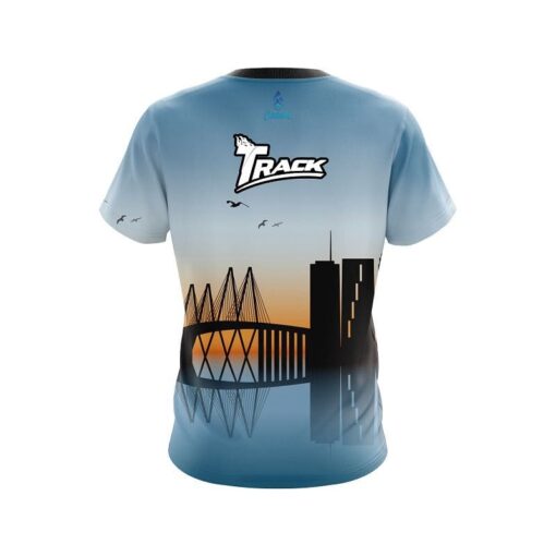 Track Houston Skyline CoolWick Bowling Jersey - Image 2