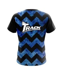Alternative view of Track Marble Zig Zag Blue CoolWick Bowling Jersey