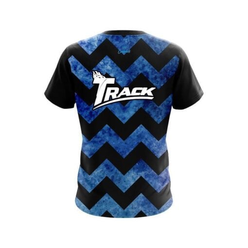 Track Marble Zig Zag Blue CoolWick Bowling Jersey - Image 2