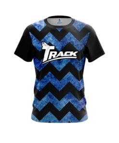 Track Marble Zig Zag Blue CoolWick Bowling Jersey