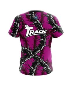 Alternative view of Track Rock And Roll Pink Thorns  CoolWick Bowling Jersey