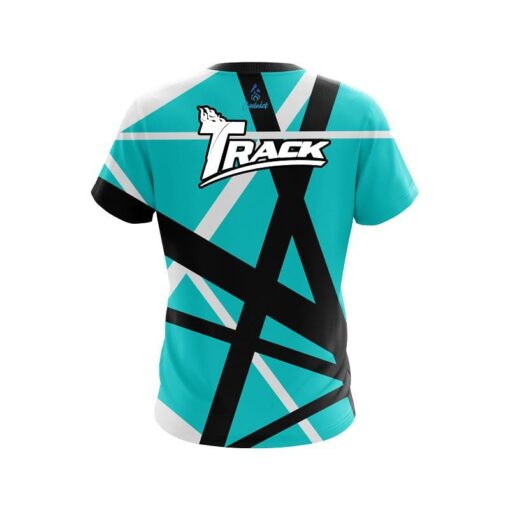 Track Rocker Teal  CoolWick Bowling Jersey - Image 2
