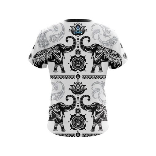 Plain Tribal Elephants CoolWick Bowling Jersey - Image 2