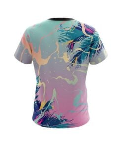 Alternative view of Plain Tropical Ink Splash  CoolWick Bowling Jersey