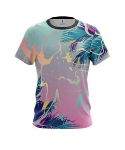 Plain Tropical Ink Splash  CoolWick Bowling Jersey
