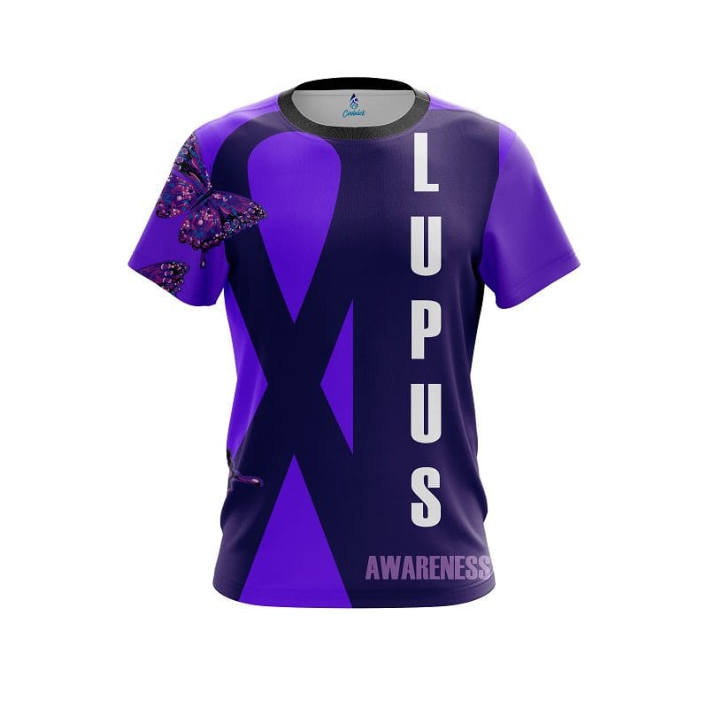 Plain Lupus Cancer CoolWick Bowling Jersey