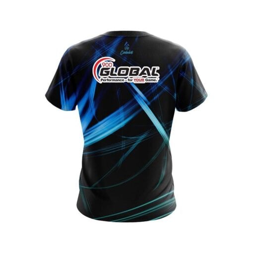 900 Global Aqua Swirl CoolWick Bowling Jersey - Image 2