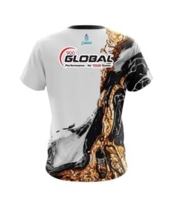 Alternative view of 900 Global Black And Gold Liquid Marble CoolWick Bowling Jersey