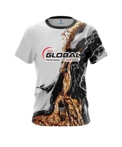 900 Global Black And Gold Liquid Marble CoolWick Bowling Jersey